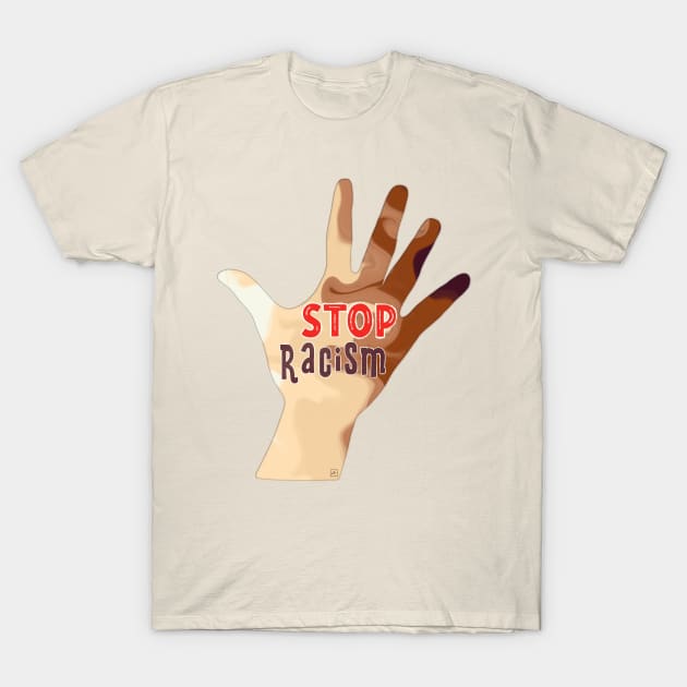 Stop racism Stop the war T-Shirt by nasia9toska